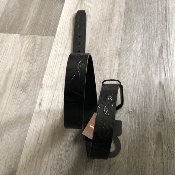 Patricia Nash Vietri Tooled Floral Black Leather Belt Size L NWT - Picture 14 of 16